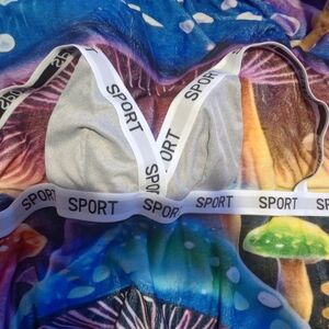 Sporto White and Gray Sports Bra